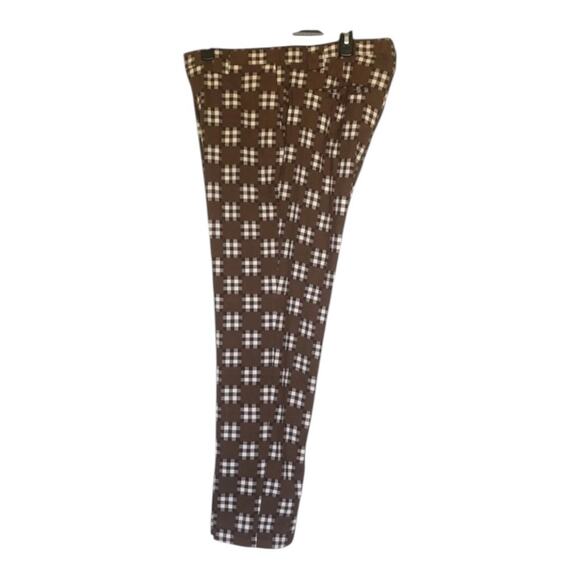 Bogey Boys Brown Big Checkered Flat Front Golf Pants Straight Leg Men's Size 34 - Picture 11 of 15